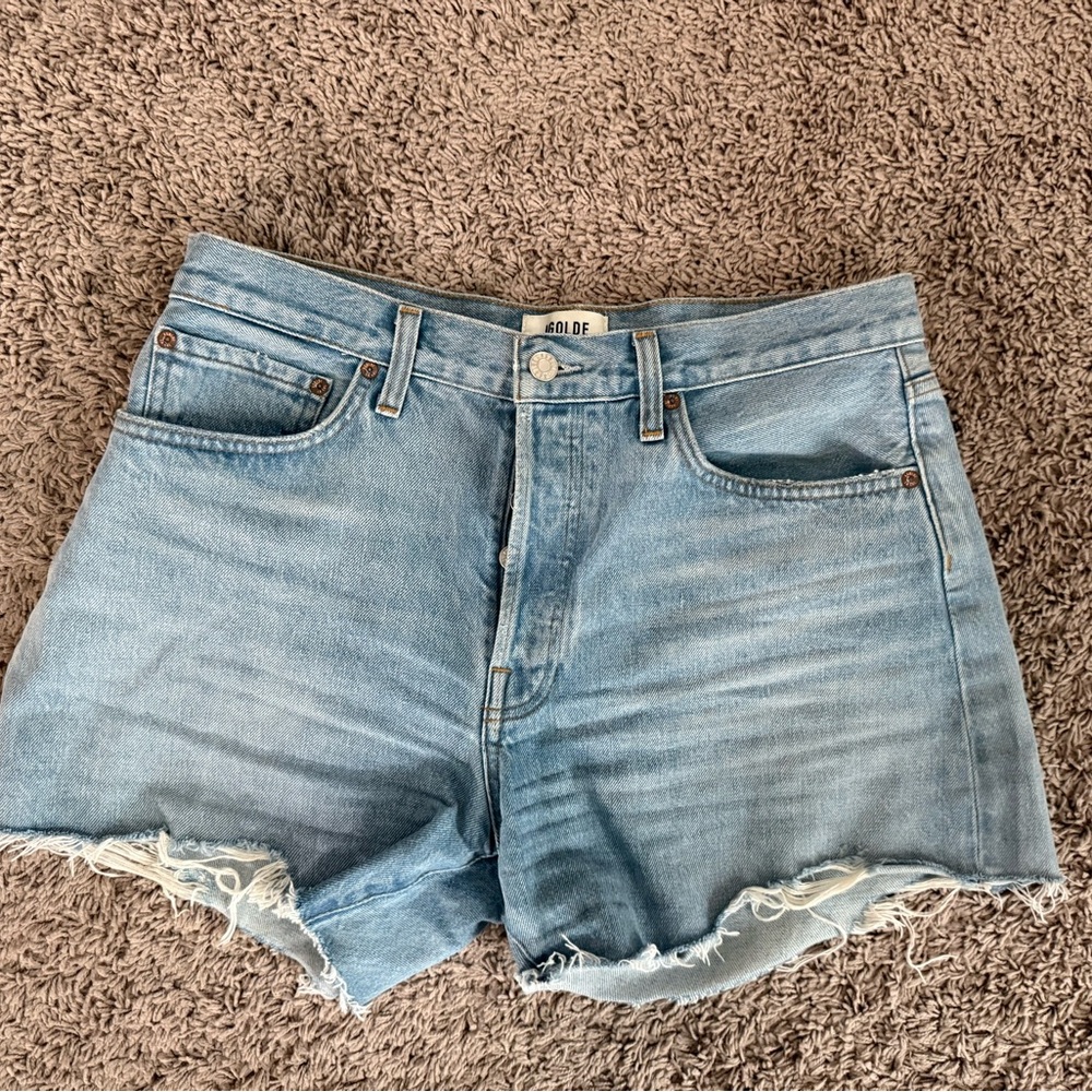 AGOLDE Women's Blue Parker Long Denim Shorts 29